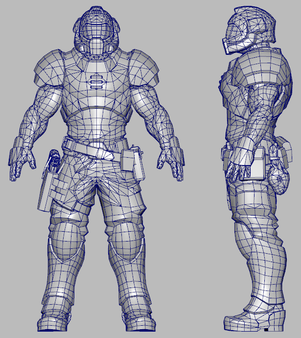 Doomguy Mesh Polygons